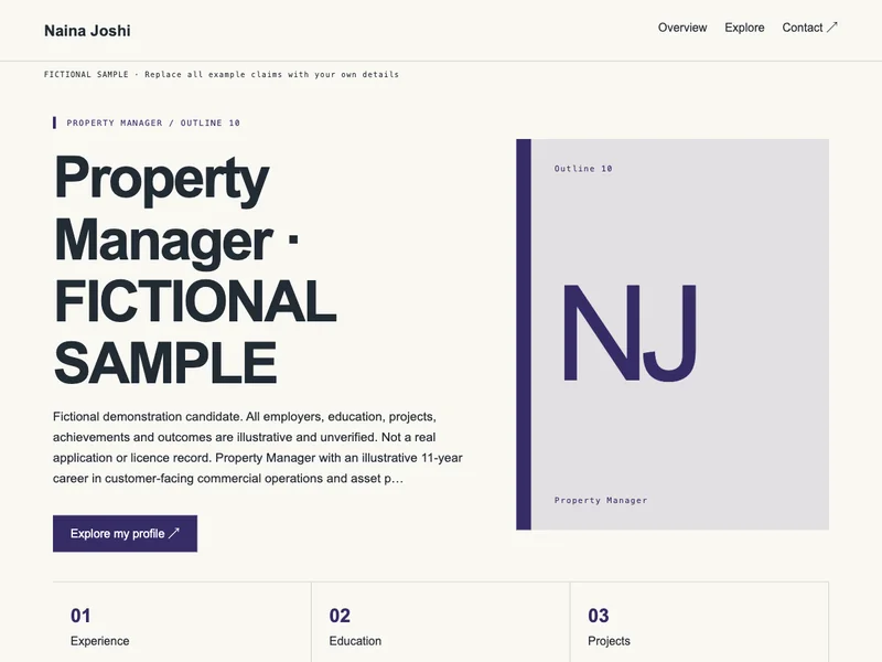 Property Manager web portfolio preview
